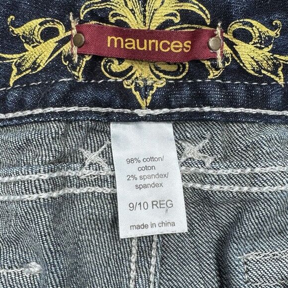 Maurices Jeans Juniors 9/10 Low Boot Cut Blue Denim Stretch Measures 32 x 31 - Picture 3 of 9